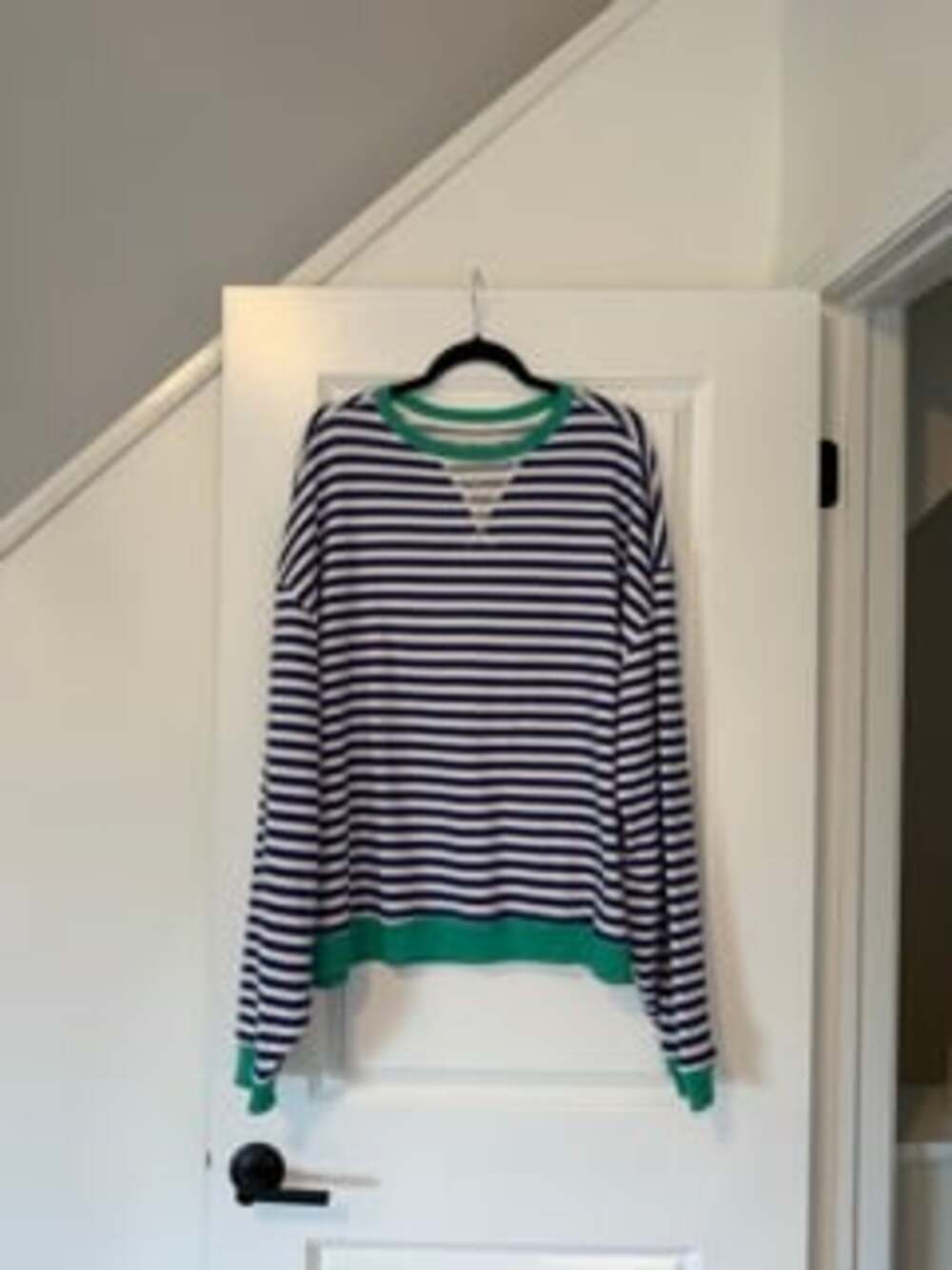 Free People Classic Striped Oversized Crewneck